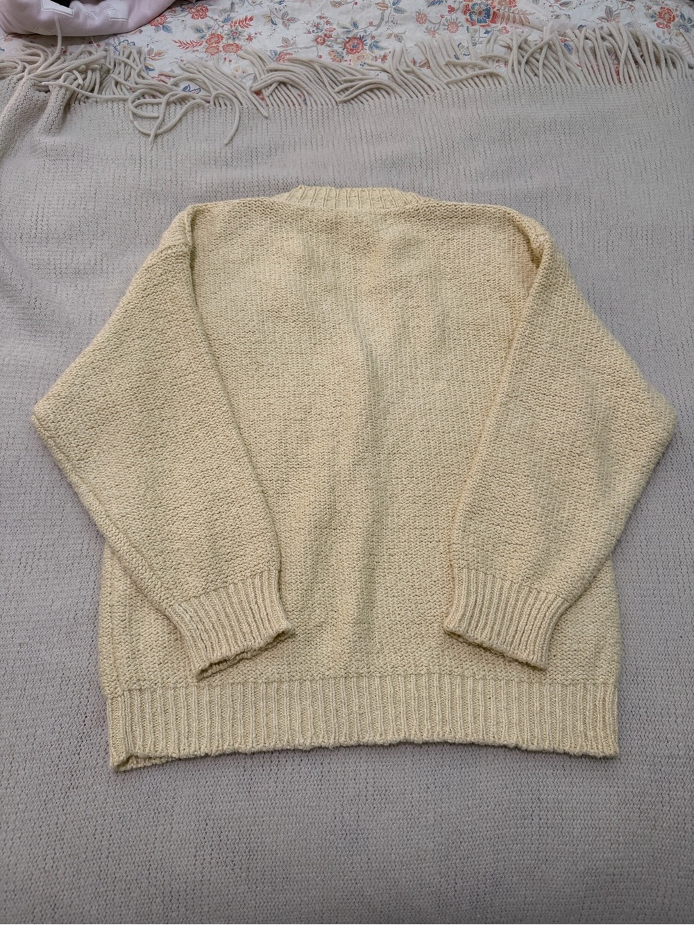 Stella McCartney Pale Yellow Button-Front Crew Sweater - Picture 2 of 3